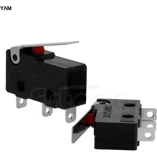 C+NO+NC Micro Limit Sensor Switch Roller Arm Lever Subminiature 3A 250V AC 2pcs
