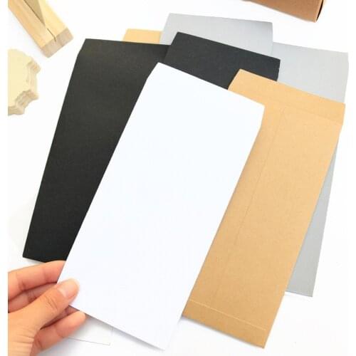 20pcs kraft paper envolop bags samll white black craft paper bag blank vertical greeting cards envelops wrapping bags