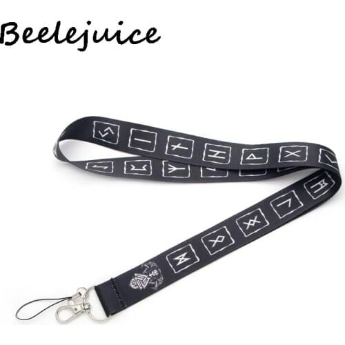 24pcs Vikings Neck Strap Lanyard keychain Mobile Phone Strap ID Badge Holder Rope Key Chain Keyrings cosplay Webbings Ribbons