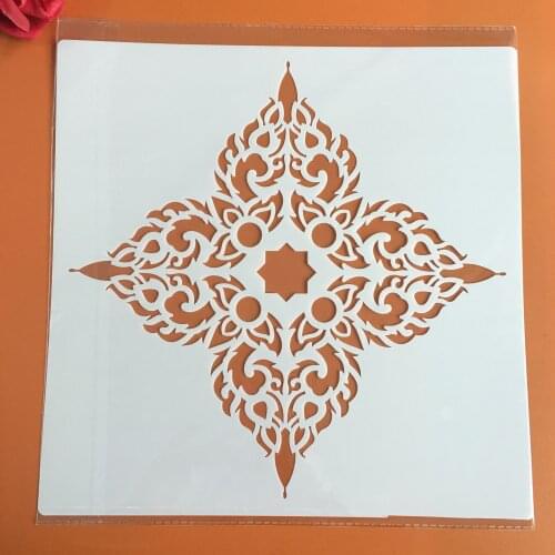 30 * 30cm Flower Mandala Layer Clover DIY Template Stencil Painting Coloring Embossed Scrapbook Decorative Album