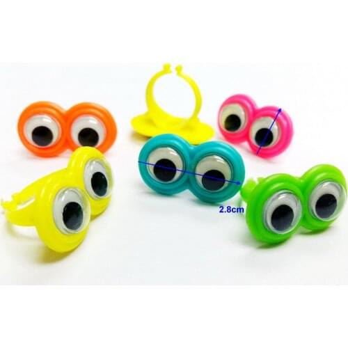 48 pcs moving eye RINGS GIRLS birthday Joke Fun party favors gift game Bulk Vending gift toys prize Pinata Bag Filler Loot Gag