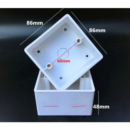 86 Type Electrical Mounting Box Wall Switch Wire Junction Boxes Heightening and Thickening 86*86*48mm