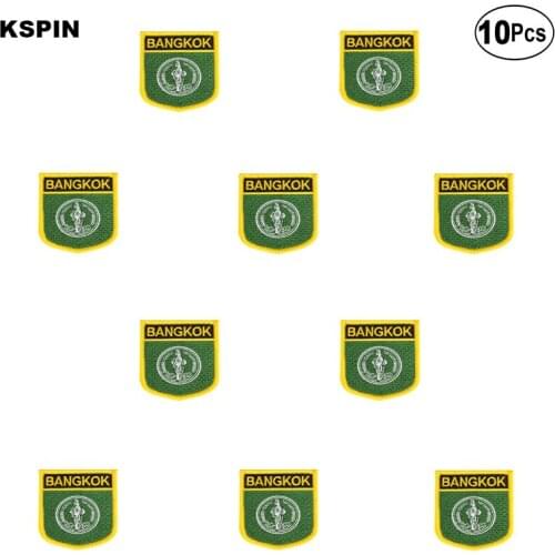 Bangkok Flag Embroidery Patches Iron on Saw on Transfer patches Sewing Applications for Clothes in Home&Garden