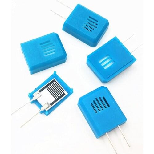 50pcs Humidity sensor hygristor moisture probe (With shell) HR202 blue shell Resistance type high polymer humidity sensor