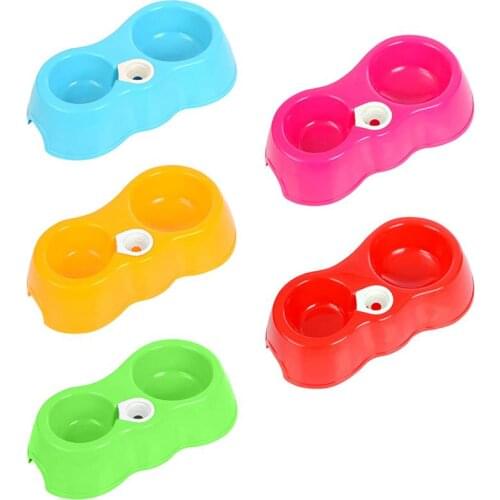 Double Pet Food Bowl Resin Automatic Cat Water Dispenser Pet Feeding Bowl Dog Food Container Pet Feeder Cat Dog Accessories