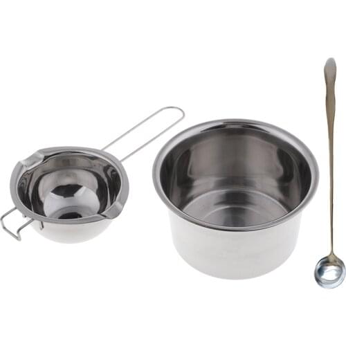 Stainless Steel Double Boiler Pot for Melting Candle Wax, Soap Base for Home Candle Making Soap Crafts - Easy to Use and Clean