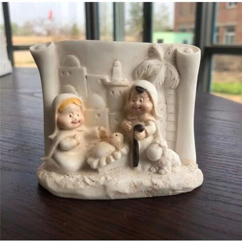 The Catholic Ceramic Virgin Jesus Catholicism Table Ornament Holy Virgin Mary Madonna Christ gift