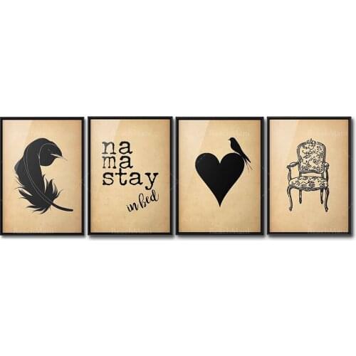 Art print collection | Ensemble de 4 beautiful antique style boudoir poster art | Impressions of Shangri-La Siheyuan