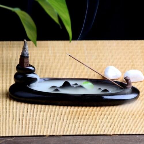 Creative Ceramic Backflow Incense Burner Coil Stick Incense Holder Home Decor Aromatherapy Censers