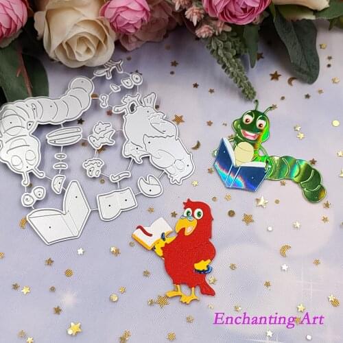 Caterpillars and Parrots Learn Metal Cutting Dies Stencils for DIY Scrapbooking/Photo Album Decorative Embossing Paper Cards