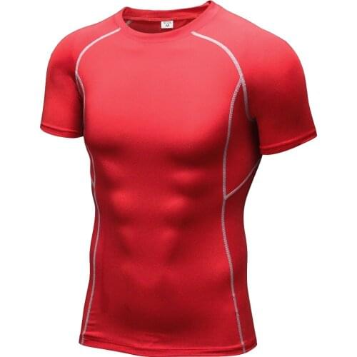 Fonoun Men Running PRO Tight T Shirt Sport Fitness Elasticity Quick-drying Breathable F1008