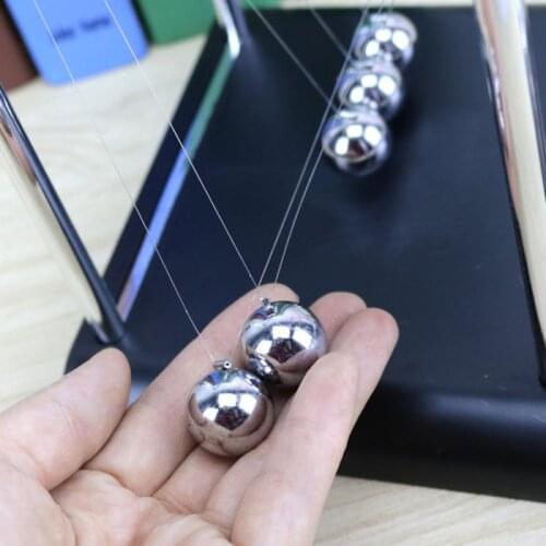Newtons Cradle Desk Table Decor Metal Pendulum Ball Newton Ball Physics Science Pendulum Steel Balance Ball Crafts Kids Toy