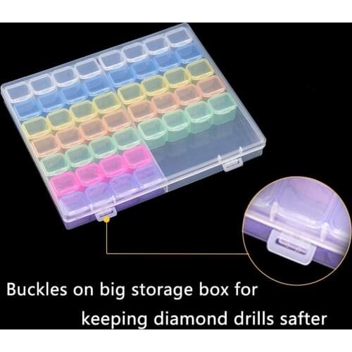 PDMDOG 56 Lattices Diamond Embroidery Accessories Diamond Painting tools Boxes Cross Stitch Cases Storage Organizer Home Storage