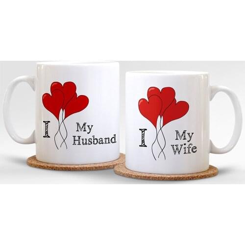 Personalized Dual Eşimi White I Love Mug Cup