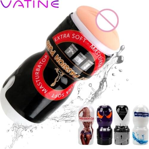 VATINE Portable Mini Masturbation Cup Male Masturbation Soft Silicone Artificial Vagina Sex Toys for Men Beer Airplane Cup