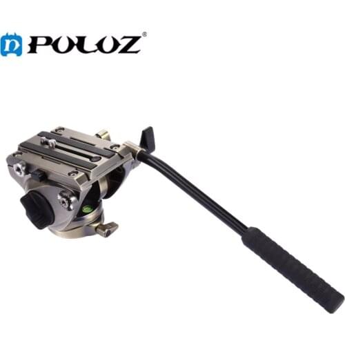 PULUZ VideoTripod Head & Quick Release Sliding Plate for SLR Cameras Camcorder Hydraulic Panoramic Head for Slider Monopod DSLR