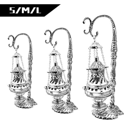 S/M/L Cross Decoration Censer Christian Church Utensils Home Decor Catholic Gift Orthodox Relics Crafts Chapel Ornaments
