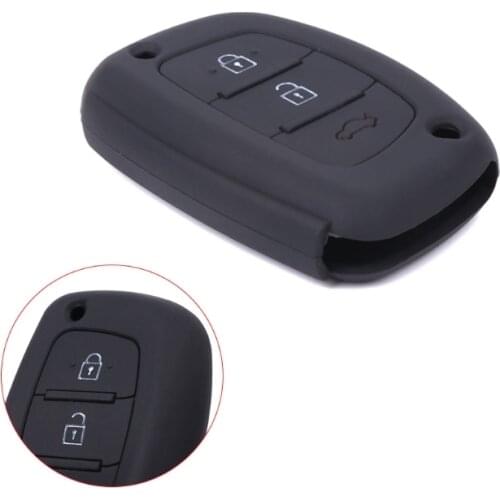 Silicone Car Key Case Cover 3 Buttons For Hyundai IX25 IX35 Creta