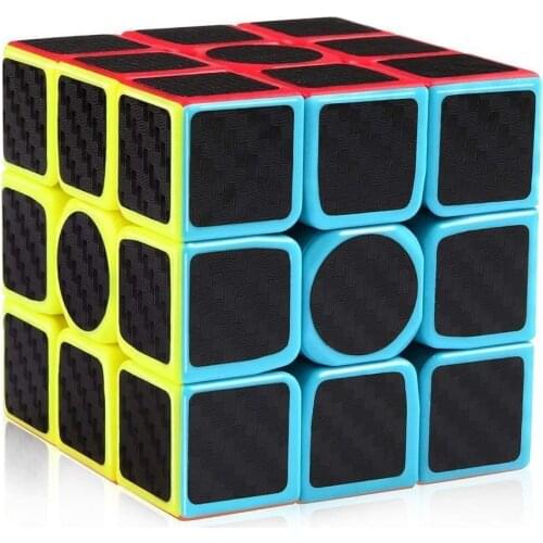 Zcube Carbon Fiber 3x3 Speed Cube 3x3x3 Magic Cube Puzzle Brain Teaser Twist Toy Safe ABS Ultra-Smooth Professional 56mm