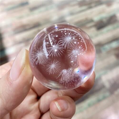 1pcs New arrivals natural White crystal laser lucky snow ball for gift 2.8-3cm