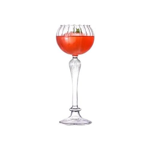 300ml Table Decor Ripple Goblets Glass Cocktail Glass Martini Glass Cup