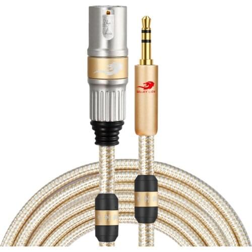 Stereo 3.5mm male to XLR male Audio Extension Cable for iPod Smartphone Tablet MP3 Laptop to Mixer console Powered Speaker Co