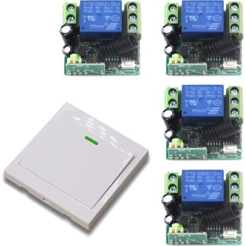 High Quality DC 12V 1CH Receiver Wireless Remote Control Switch System RF Garage Door Remote Control System Mini Volume