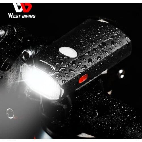 WEST BIKING Bike Light USB Rechargeable Cycling Helmet Headlight Waterproof MTB Bicycle Handlebar Front Light Rear Taillight