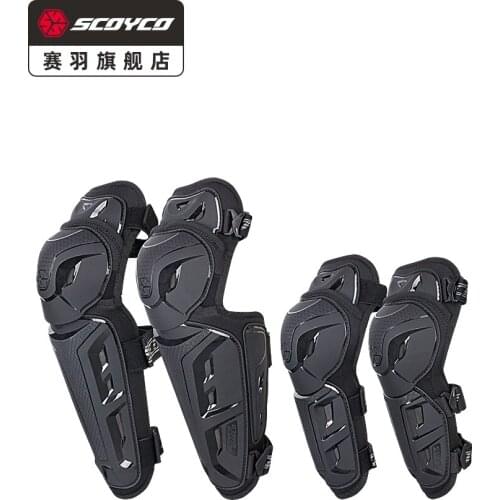 New SCOYCO Motorcycle Knee&Elbow Guard 4pcs set TPU Shell Protection Four seasons Fall prevention Motorbike Riding Equipment