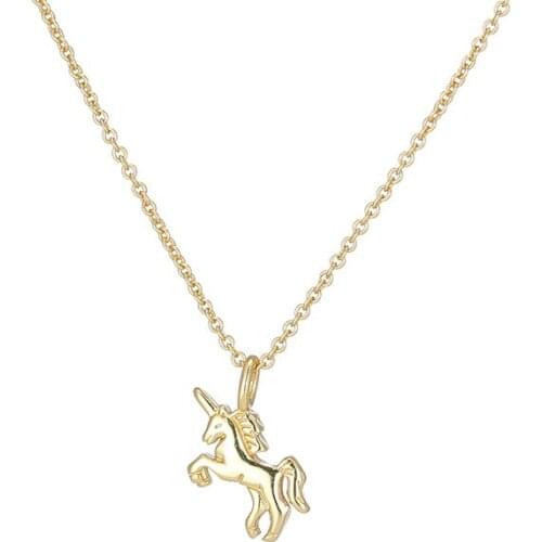 Daisies Pure 925 Sterling Silver Vintage Unicorn Pendant Necklace Fashion Jewlery For Women Dress Accessories