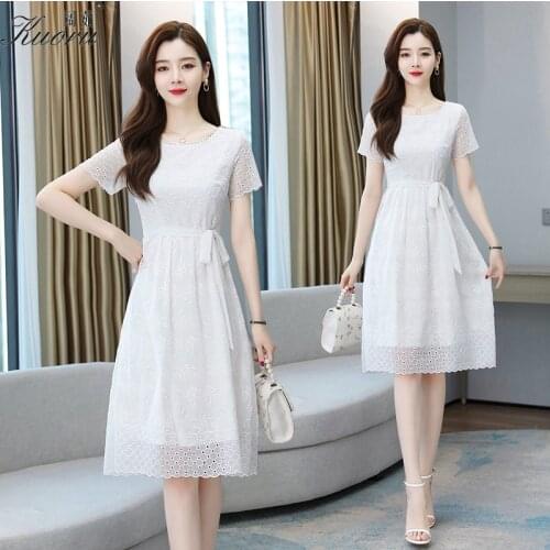 White Dress Vintage Vestidos Mujer Verano 2021 Vetement Femme Vestido Midi Summer Clothes For Women Vestiti Donna Eleganti