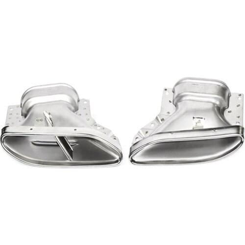 1 Pair Stainless Steel Exhaust Pipe Muffler Tip 2018-2020 For M-ercedes B-enz S Class S320 S350 S450 S500 S550 Car Accessories