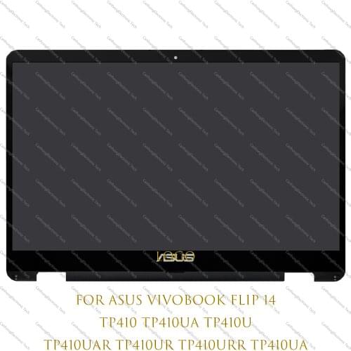 14-inch FHD For Asus VivoBook Flip 14 TP410 TP410UA TP410U LCD Display Panel Touch Screen Digitizer Replacement Assembly