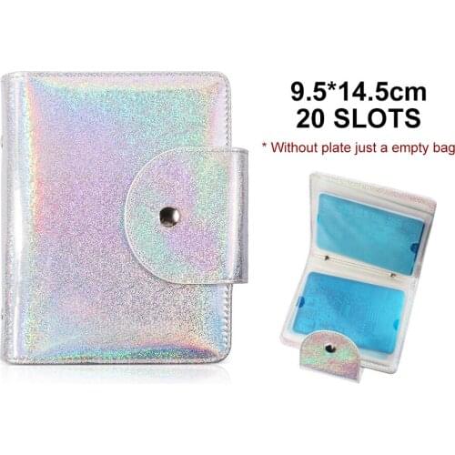 20Slots Empty Stamping Plates Holder Case 4Colors Stamping Plate Collection Nail Art Plate Organizer Stamp Kits Tool