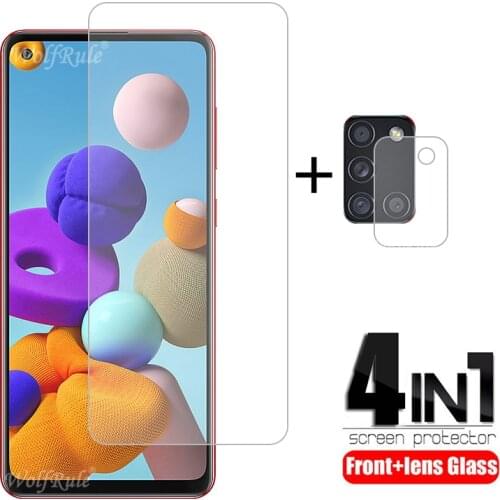 4-in-1 For Samsung Galaxy A21S Glass For Samsung A21S Tempered Glass For Samsung M21 M31 M11 A51 A71 A11 A31 A41 A21S Lens Glass