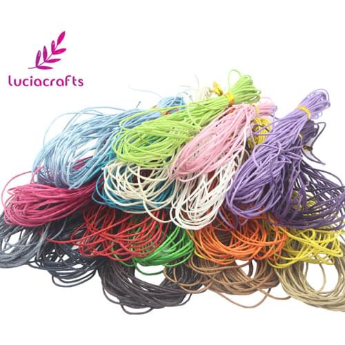 Lucia crafts 5 yards/lot 1mm Waxed Cotton Thread Rope Bracelet Wire Sewing Leather Handcraft Cord Materials W0704