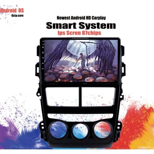 Car Auto Stereo for Toyota Vios Yaris 2018 2019 Octa Core Android 10 128G Car DVD GPS Navigation Player Deckless Radio Headunit
