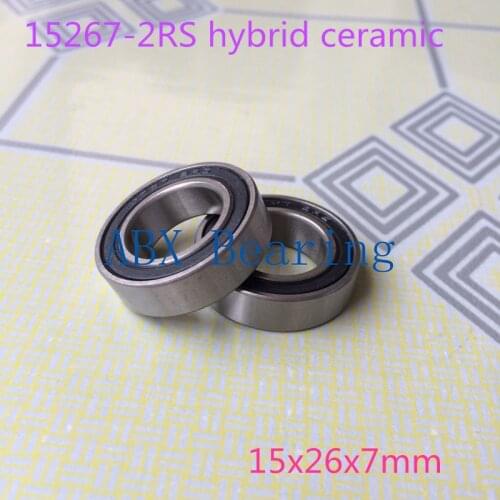 Free shipping ABXG 15267-2RS MR15267 15267 2RS hybrid ceramic ball bearing 15x26x7mm bike wheels bottom bracket repair bearing