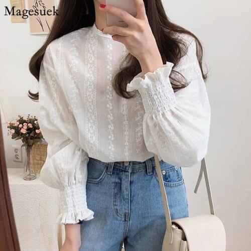 Cotton Linen Solid Women Blouses Casual Plus Size White Shirt Tops Autumn Long Sleeve Women Shirts Blouses Women Mujer 6874 50