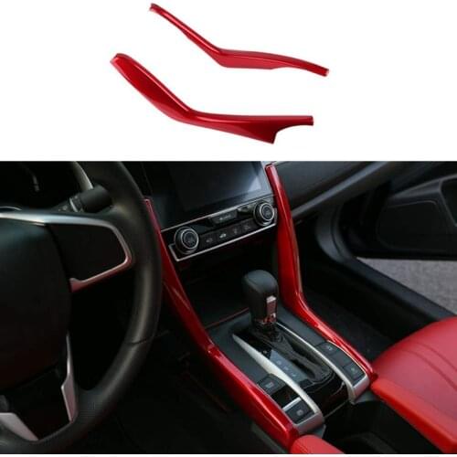 Center Consoles Interior Gear Shift Panel Molding Strip Cover Decoration Trim for 10Th Gen Honda Civic 2020 2019 2018 2017 2016