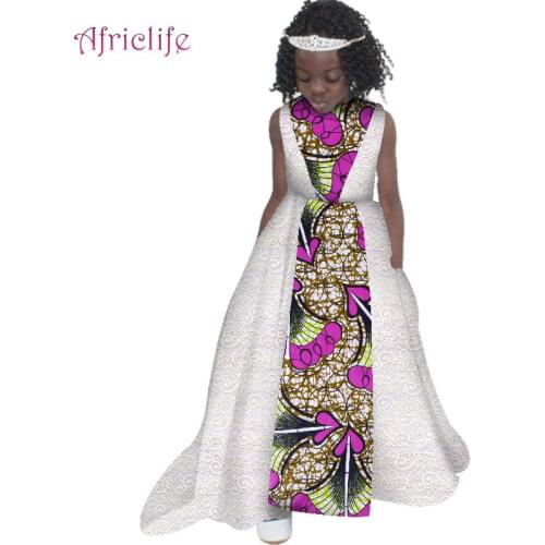 Flower Children Skirt Beautiful Lace Parchwork Wedding Party Dress for Flower Girl Dresses WYT339