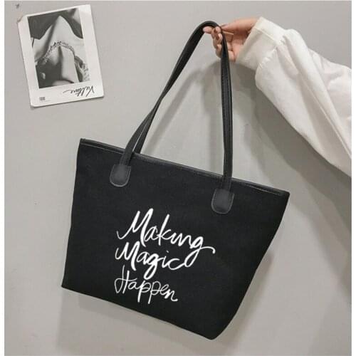 Making Magic Happen Gifts for Her Canvas Shopping Bag Tote Bag Shoulder Bag Students Tote Book Bag Shopper