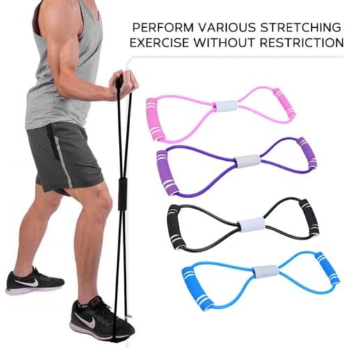 Yoga 8 Word Chest Expander Resistance Bands Elastic Bands Bodybuilding Rope Gym Rubber Elastic Bands Fitness Equipment Crossfit