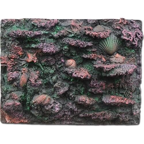 Background 3D seabed Ocean rock Pattern pet Gecko Fish Tortoise Frog Vivarium Terrarium Aquarium fish tank Decoration/Not poster