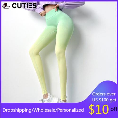 Seamless Sexy Tights Women Tie Dye Colorful Yoga Pants Workout Gym Sport Scrunch Pants High Waist Quick Dry Leggings Femme