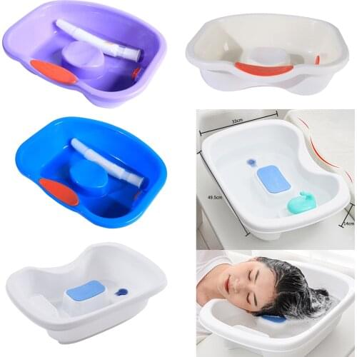 Easy Bed Shampoo Basin with Hose Hair Washing Sink Wash Tray Neck Rest Portable Shampoo Sink Hair Bed Hairdresser Washbasin