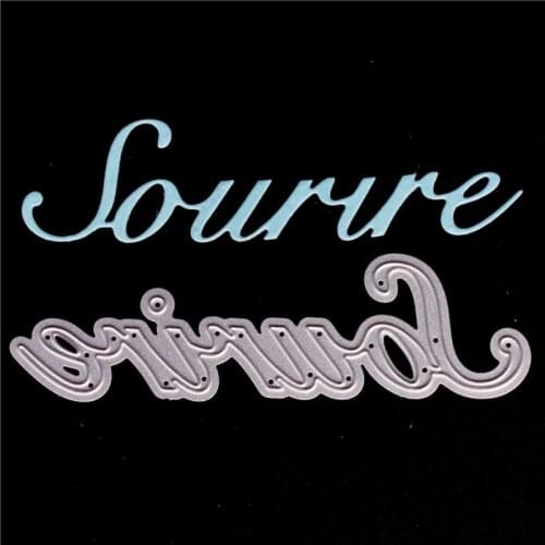 French word Metal Cutting Dies for Diy Scrapbooking Die Cut New 2018 Cuts for Paper Card Making Craft Embossing Smile