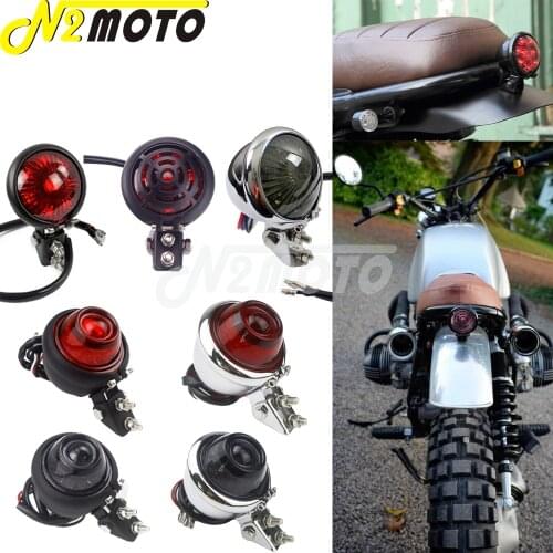 Mini Bates Vintage LED Taillight Motorcycle Custom Tail Brake Stop Light for Honda Suzuki Yamaha BMW Scrambler Cafe Racer Trikes