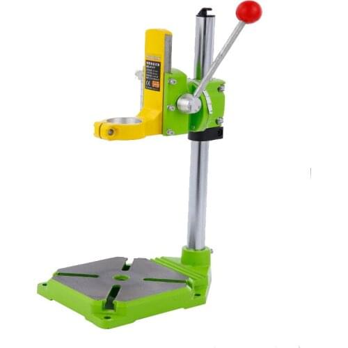 Mini electric drill bracket Household bench drill fixed base 60mm stroke bench drill bracket Cast iron base