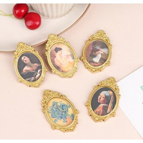 1Pc 1:12 Dollhouse Miniature Photos Painting Mural Wall Picture 35*60mm